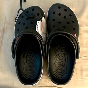 NWT crocsband black crocs m7/w9